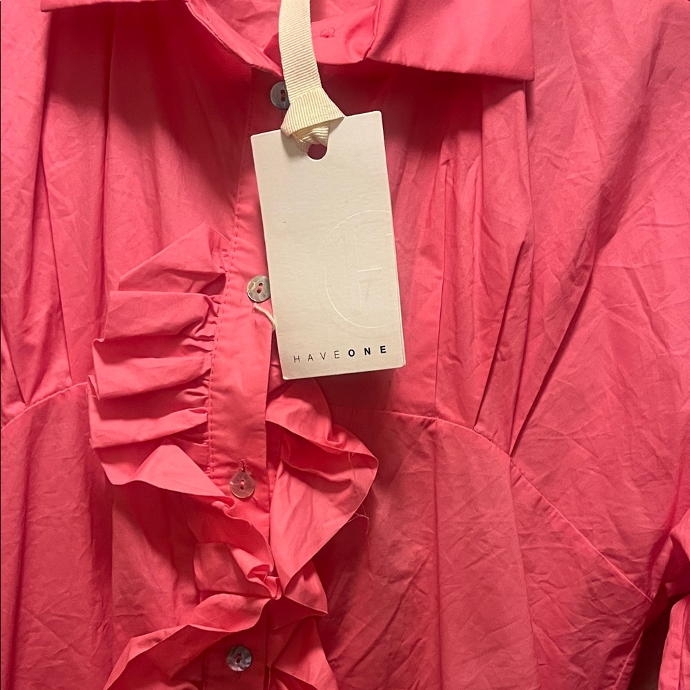 Pink Ruffled Women's Top